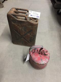 (2) Metal Gas Cans.