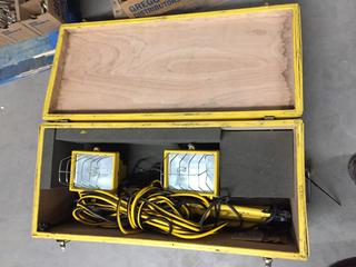Safety Work Lights in Yellow Case.