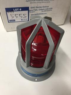 (4) Red Industrial Strobe Warning Lights 10-30V .8 - .4 Amps.