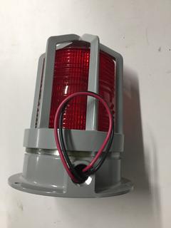 (2) Red Industrial Strobe Warning Lights 10-30V .8 - .4 Amps.