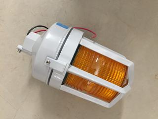 (3) Orange Industrial Strobe Warning Lights 10-30V .8 - .4 Amps.