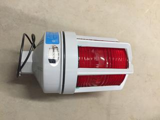 (6) Red Industrial Strobe Warning Lights 90-130V 1 Amp, Model# AST 14-L.