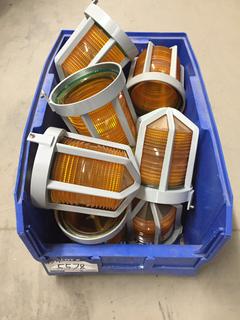 Quantity of Orange Lens Covers for Industrial Strobe Warning Lights.