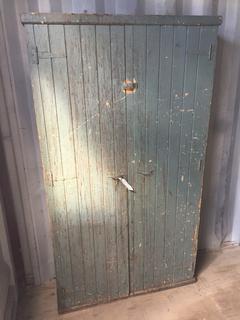 Wooden Cabinet/Bolt Storage Bin 12" x 43" x 78"H.