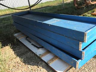 Selling Off- Site -  (4) Wood Folding Display Tables 96"x24".  Location - 527 North 200 East, Raymond, AB -  For Further Information Please Call Chris 403-308-1161.