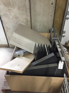 Metal Retail Racking, Wooden Box & Magazine Rack in Wooden Crate.