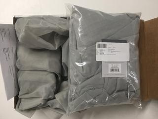 (2) Sets of 2 Kater Twisted Voile Tab Top Curtain Panels, Light grey (50"x 95").