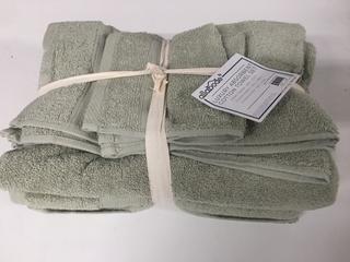 Allabode Luxury Absorbent Cotton Towels Set, Sage Green.