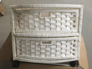 White Chest of Drawers, 16"x 13"x 15 1/2".