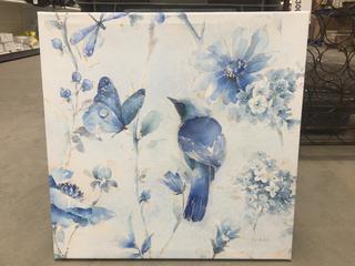 Lisa Audot 'Indigold XII Light Blue' Canvas Art, 18 1/4"x 18 1/4".