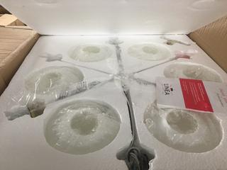 Linea Lighting Caserti Modern Globe & Stem Chandelier, 14"x 36", LL-CH319-3SB.