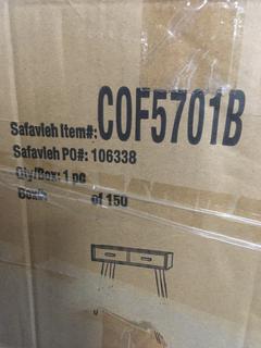 Safavieh #106338 2-Drawer Dean Console, Chocolate Brown.