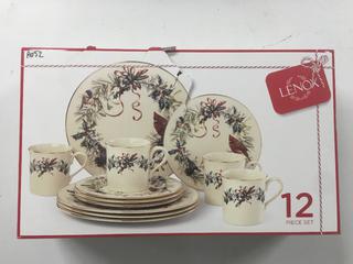 Lenox 12-Piece 'Winter Greeting' Dinnerware Set.