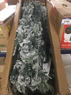Aleko Flocked Unlit Tree, Unknown Dimensions.