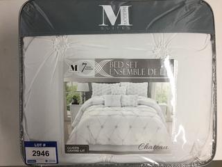 Modern Suites White 7-Piece Queen Bed Set.