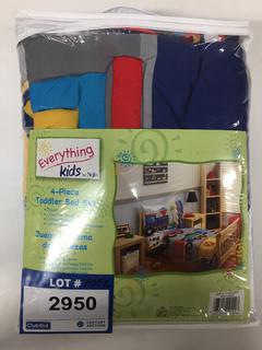 Everything Kids 4-Piece Toddler Bed Set.