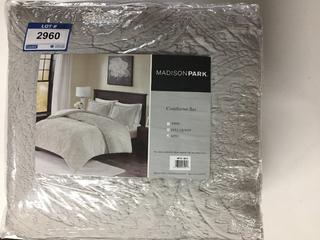 Madison Park King Comforter Set, Grey.