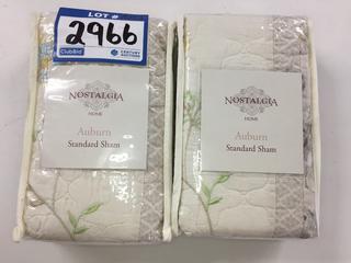 (2) Nostalgia Home Auburn Standard Shams.