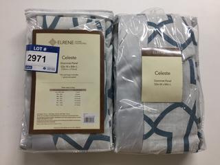 Elrene Home Fashions Celeste Grommet Panel, Blue (52"x 84").