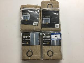 (4) Eclipse Blackout Grommet  Panels,  Jute (37"x 108").