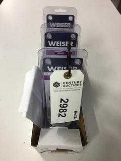 (3) Weiser Cambie Iron Black Inactive Microban Door Knobs.