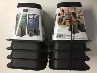 (2) 4pks of Black 6" Bed Risers.