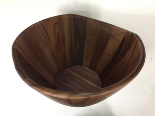 Lipper International Wave Wooden Salad Bowl.