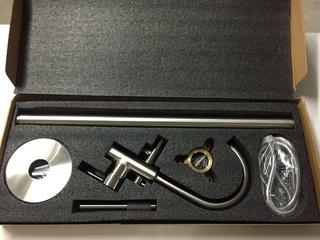 Free Standing Faucet, Brushed Nickel.