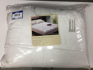 95/5 Duck Feather/Down 4" Gusset Queen Size Bed Topper, 60"x 80".