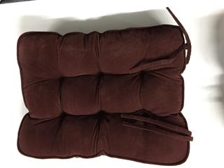 Burnt Orange Bean Bag c/w (2) Brown Cushions.