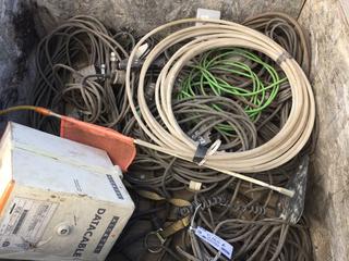 Crate Containing Welding Hoses, Water Hose & Data Cable.