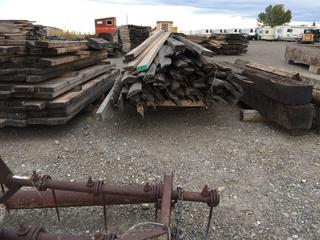 Quantity of 2" x 4"s, Rough Cut Lumber and Square Posts - Assorted Lengths.