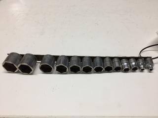 Snap-On 3/8" Drive Shallow Sockets, 8 Point, 7/32 to 1".