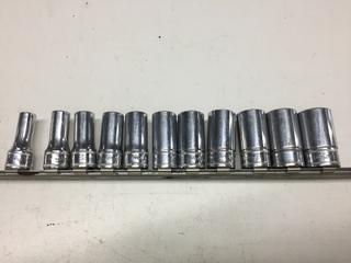 Snap-On 3/8" Drive Semi-Deep Sockets, 12 Point, 8mm to 18mm.