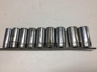 Snap-On 1/2" Drive Deep Sockets, 8 Point, 7/8" to 1 3/8".
