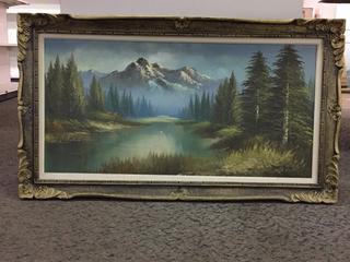 Landscape Painting by L. Dunstan. 56" x 32".