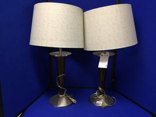 (2) Table Lamps. 27" H.