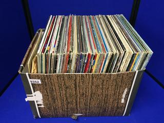 Box of Assorted Vinyl Records.