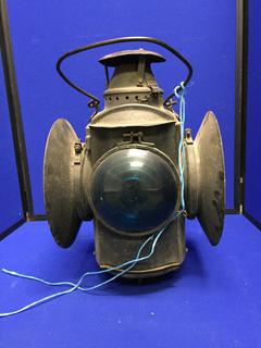 Antique Train Conductor Light. 15" H x 10" W.