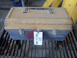 19in Mastercraft Toolbox C/w Qty Of Assorted Grinding Discs, Unused Lackmond 5in Single Row Cup Wheel And Misc Supplies