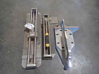 Brutus 20in Tile Cutter C/w Brutus 13in Tile Cutter And Sigma 14in Tile Cutter