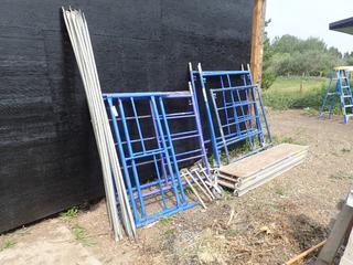 Qty Of Scaffolding Includes: 7ft Work Platforms, Upright Supports, Side Rails And Crossmembers