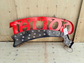 46in X 24in X 3in "Tattoo" Light Up Sign