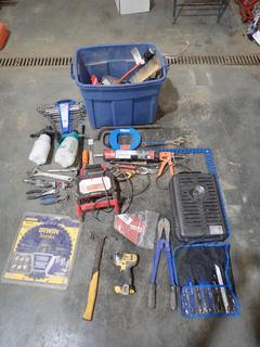 Unused Irwin Marples 12in 40T Saw Blade C/w Reciprocating Saw Blades, Hand Sprayers, Combination Wrenches And Misc Supplies