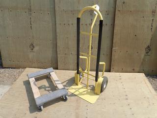 Hand Truck C/w Furniture Dolly *Note: Damaged Wheel On Hand Truck, Cracked Frame On Furniture Dolly*
