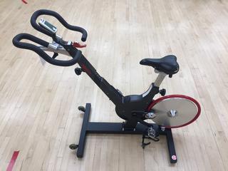 Keiser Model M3 Spin Bike c/w Self-Tensioning Poly V-Belt Drive & Monitor, Seat Cracked. S/N 140819-90857