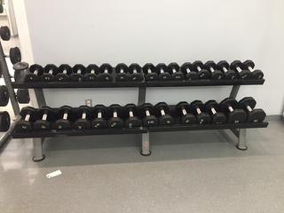 Hampton 2-Tier Dumbbell Rack c/w Dumbbells.