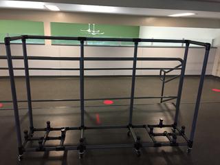 Rolling PVC Storage Rack, 7-1/2'x 22"x 5'.
