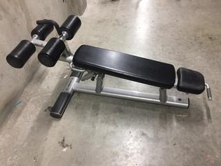 Life Fitness Signature Series Adjustable Decline AB Bench, Seat Cracked.