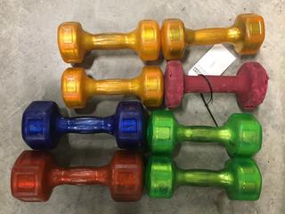 (8) Assorted Dumbbells.